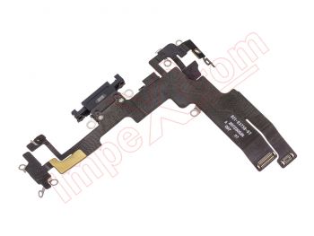 cable flex premium con conector de carga negro "midnight" para iPhone 14, a2882. Calidad PREMIUM